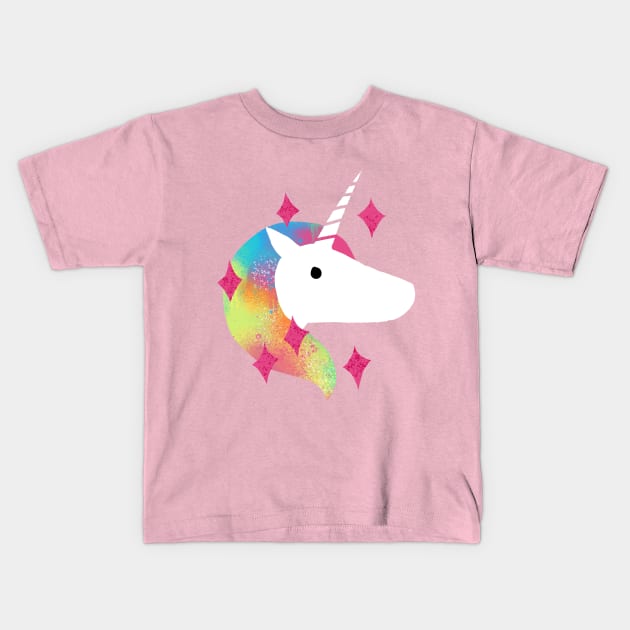 Spraypaint Unicorn Kids T-Shirt by Harriet Parnell